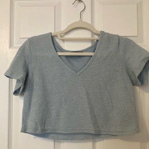 Shein blue crop top